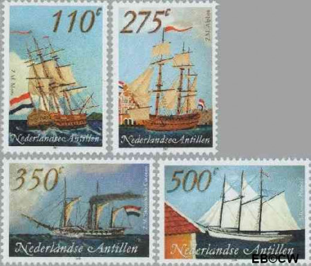 Ned. Antillen NA 1347#`1350 ** Zeilschepen Postfris