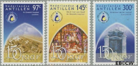 Ned. Antillen NA 1625#1627 ** St. Elizabeth Hospitaal 150 jaar Postfris