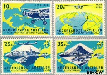 Ned. Antillen NA -307#310 ** Luchtverbinding Nederland Postfris