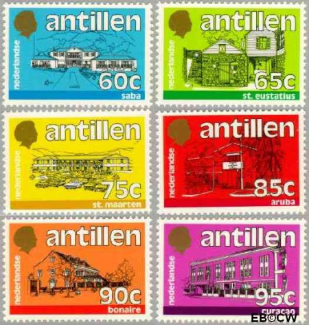 Ned. Antillen NA -762a#763a ** Regeringsgebouwen Postfris