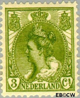 Nederland NL 0057 1901 Koningin Wilhelmina- 'Bontkraag' Gebruikt 3