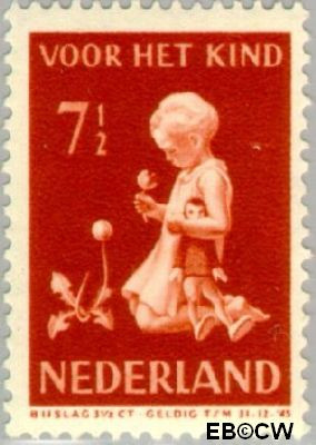 Nederland NL 0378 1940 Kind met bloemen Gebruikt 7½+3½