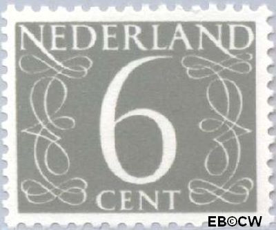 Nederland NL 0466 1954 Cijfer type 'van Krimpen' Gebruikt 6