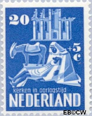 Nederland NL 0560 1950 Kerken in Oorlogstijd Ongebruikt 20+5