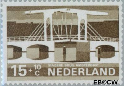 Nederland NL 0902 1968 Bruggen Gebruikt 15+10