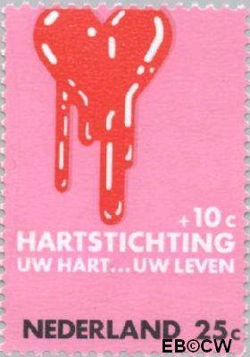 Nederland NL 0976 1970 Hartstichting Gebruikt 25+10