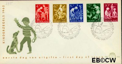 Nederland NL 0E54 1962 Kinderactiviteiten FDC zonder adres