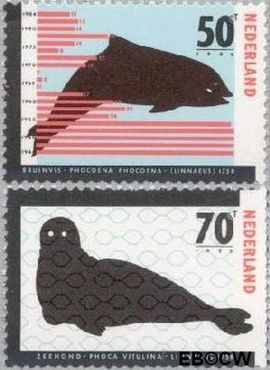 Nederland NL 1338#1339 1985 Bedreigde dieren Postfris