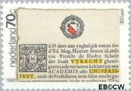 Nederland NL 1357 1986 Universiteit Utrecht Postfris 70