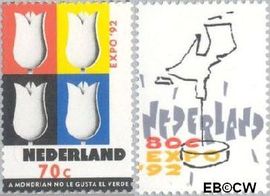 Nederland NL 1518#1519 1992 Wereldtentoonstelling- Sevilla Postfris