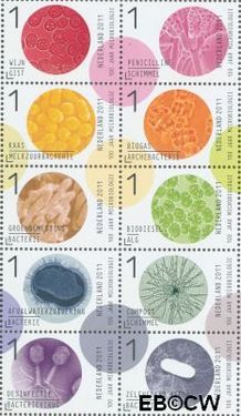 Nederland NL 2834#2843 2011 Ned. Ver. Microbiologie Postfris