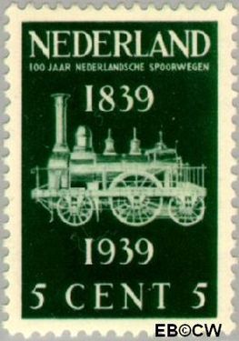 Nederland NL 325 1939 Spoorwegjubileum Gebruikt 5