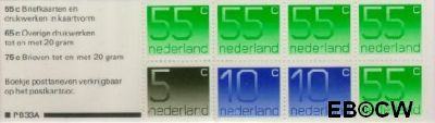 Nederland NL PB33a 1986 1x5, 2x10, 5x55 cijfer Crouwel Gebruikt