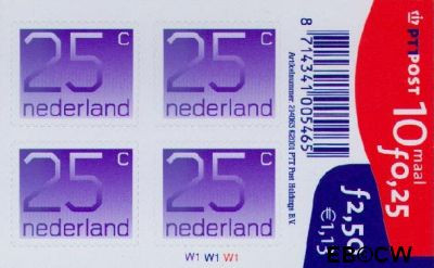 Nederland NL V1110B 2001 Cijfer type 'Crouwel' Gebruikt 25