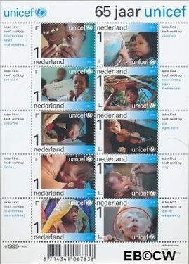 Nederland NL V2823#2832 2011 UNICEF 65 jaar Postfris
