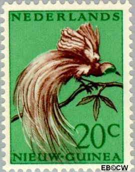 Nieuw-Guinea NG 29 1954 Paradijsvogel Gebruikt 20