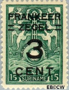 Suriname SU 130 1927 Opruimingsuitgifte Gebruikt 3 op 15