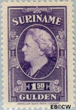 Suriname SU 240 1945 Koningin Wilhelmina Gebruikt 150
