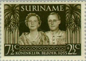 Suriname SU 324# 1955 Koninklijk bezoek Postfris