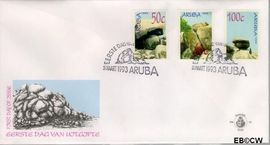 Aruba AR E44 1993 Rotsformaties FDC zonder adres