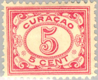 Curaçao CU -51 1915 Type 'Vürtheim' 5 Gebruikt