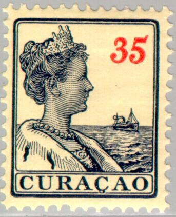 Curaçao CU -67 1922 Type 'Scheepje' 35 Ongebruikt