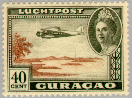 Curaçao CU LP32 1942 Luchtrecht 40 Gebruikt