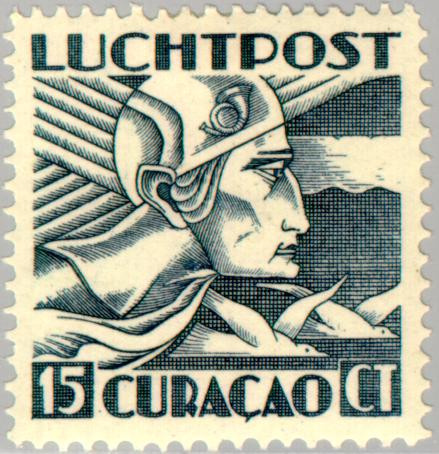 Curaçao CU LP5 1931 Luchtrecht 15 Gebruikt