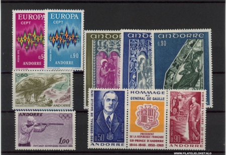 Frans Andorra ANF1972 Complete jaargang Frans Andorra 1972 Postfris