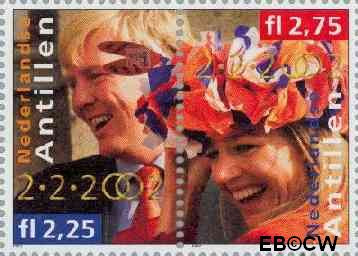 Ned. Antillen NA 1378a#1378b ** Huwelijk Alexander en Máxima Postfris