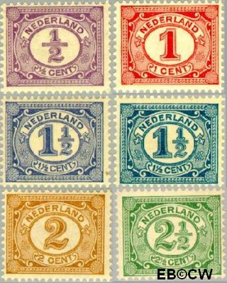 Nederland NL 0050#55 1899 Cijfer type 'Vürtheim' Postfris