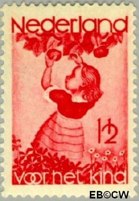 Nederland NL 0279 1935 Appelplukkend meisje Gebruikt 1½+1½