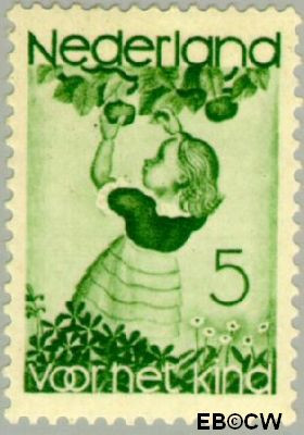 Nederland NL 0280 1935 Appelplukkend meisje Ongebruikt 5+3