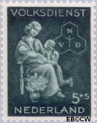 Nederland NL 0425 1944 Winterhulp-Volksdienst Gebruikt 5+5
