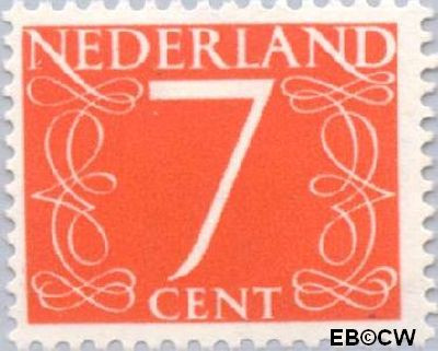 Nederland NL 0467 1953 Cijfer type 'van Krimpen' Gebruikt 7