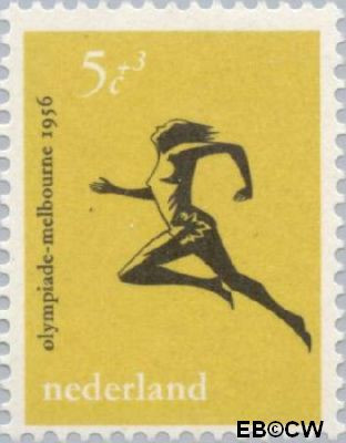 Nederland NL 0677 1956 Olympische Spelen- Melbourne Gebruikt 5+3