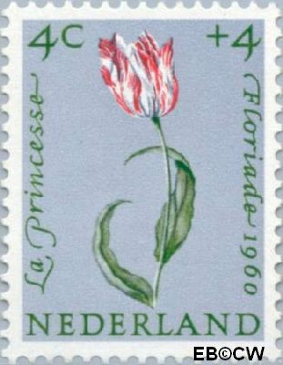 Nederland NL 0738 1960 Bloemen Gebruikt 4+4