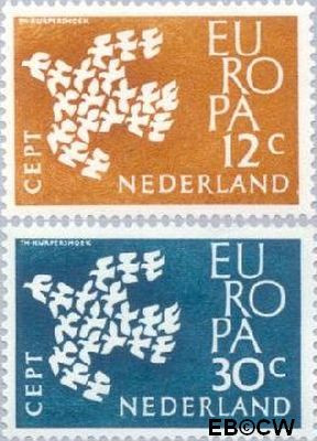 Nederland NL 0757#758 1961 C.E.P.T.- Duiven in vlucht Postfris