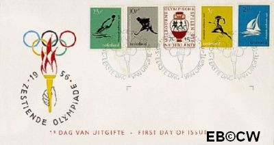Nederland NL 0E26 1956 Olympische Spelen- Melbourne FDC zonder adres