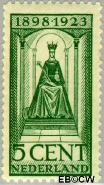 Nederland NL 122 1923 Koningin Wilhelmina- Regeringsjubileum Gebruikt 5