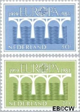 Nederland NL 1307#1308 1984 C.E.P.T.- Brug Postfris