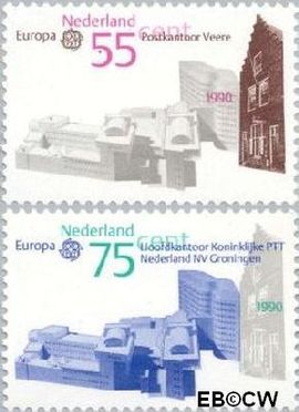 Nederland NL 1451#1452 1990 C.E.P.T.- Postkantoren Postfris