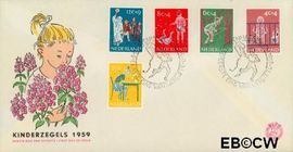 Nederland NL E41 1959 Activiteiten kinderen FDC zonder adres