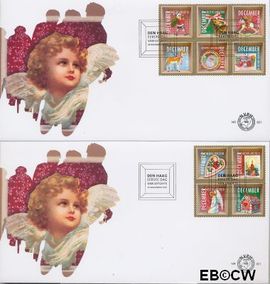Nederland NL E621 2010 Decemberzegels- kastjes FDC zonder adres