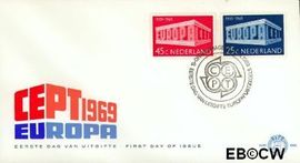 Nederland NL E96 1969 C.E.P.T.- Gebouw FDC zonder adres
