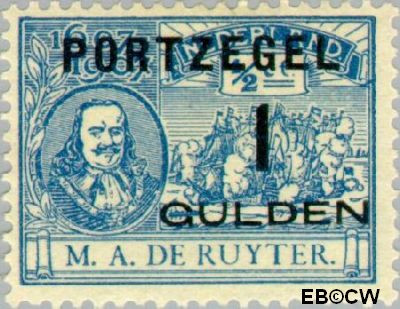Nederland NL PT43 1907 Portzegel Gebruikt 100 op ½
