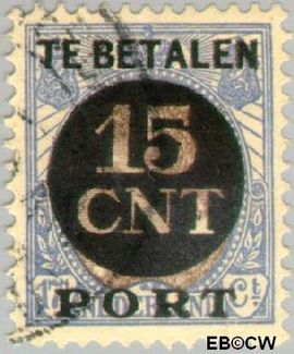 Nederland NL PV2 1923 Interne verrekeningszegel Gebruikt 15 op 17½