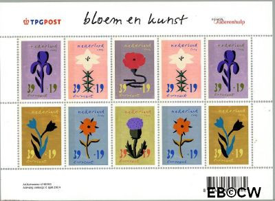 Nederland NL V2252-2257 2004 Bloem en kunst Gebruikt 39+19