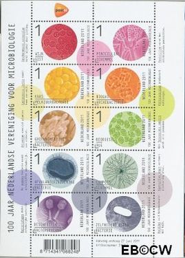 Nederland NL V2834#2843 2011 Ned. Ver. Microbiologie Postfris