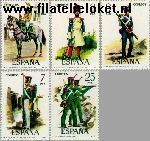 SPA 2243#2247 Postfris 1976 Militaire uniformen